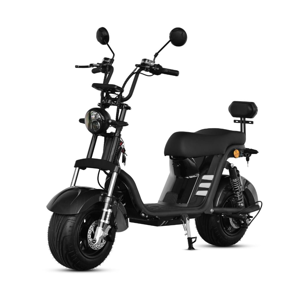 M8 -Bicicleta Elétrica 3000W 60V 24Ah, Dupla Suspensão, Freio a Disco Hidráulico