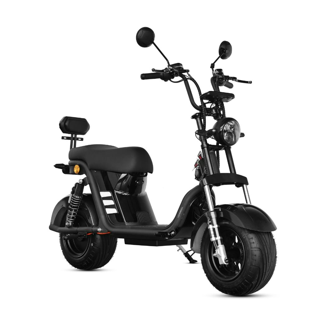 M8 -Bicicleta Elétrica 3000W 60V 24Ah, Dupla Suspensão, Freio a Disco Hidráulico