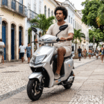 Y8- Triciclo Elétrico 1000W Veículo de Mobilidade Familiar