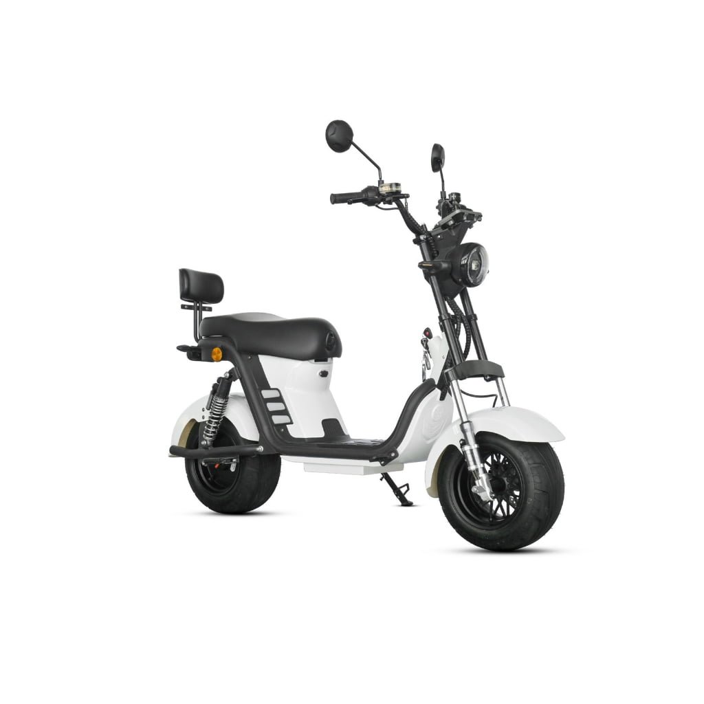 M8 -Bicicleta Elétrica 3000W 60V 24Ah, Dupla Suspensão, Freio a Disco Hidráulico