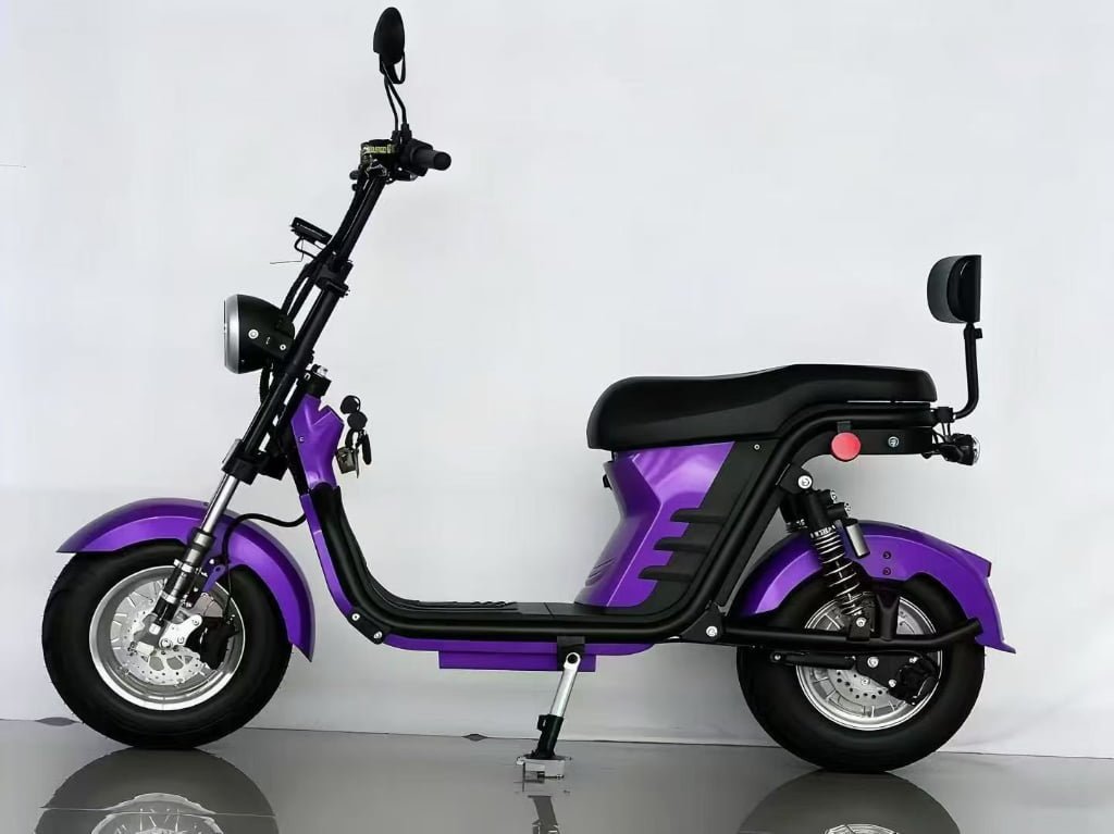 M8 -Bicicleta Elétrica 3000W 60V 24Ah, Dupla Suspensão, Freio a Disco Hidráulico
