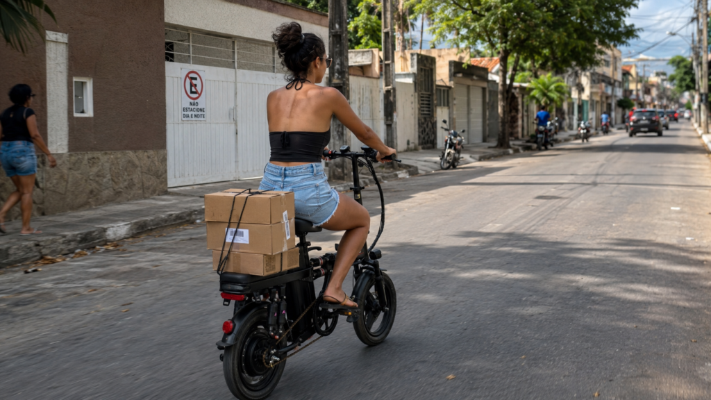 A10-Bicicleta Elétrica Dobrável