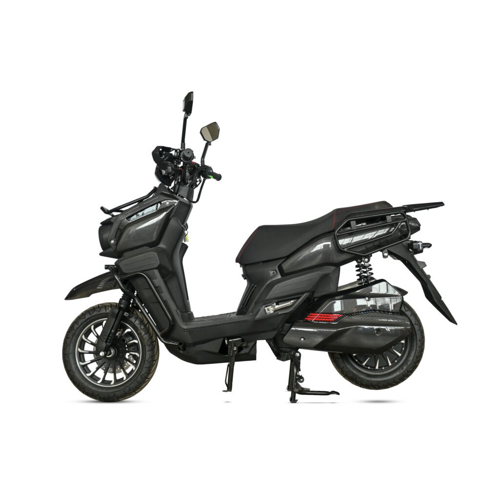 Y3‑Scooter Elétrica, Freio a Disco Duplo, Amortecedor Ajustável（Preto Fosco）