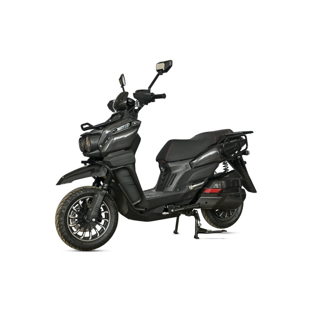 Y3‑Scooter Elétrica, Freio a Disco Duplo, Amortecedor Ajustável（Preto Fosco）