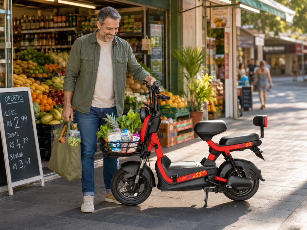 Z8‑ Scooter Elétrica 650W, Painel NFC, 3 Velocidades