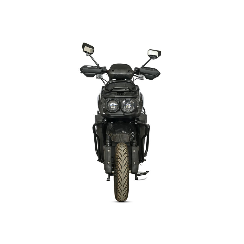Y3‑Scooter Elétrica, Freio a Disco Duplo, Amortecedor Ajustável（Preto Fosco）