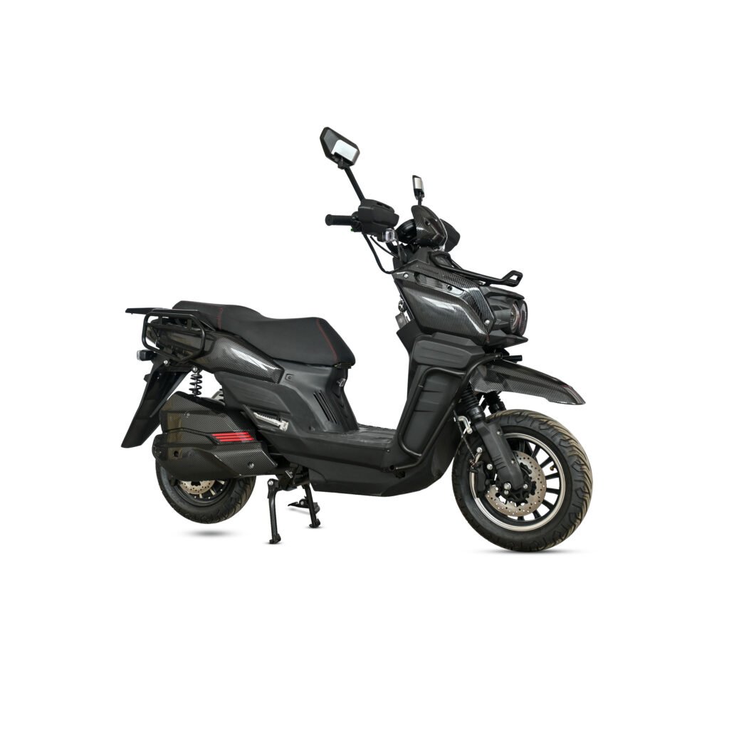 Y3‑Scooter Elétrica, Freio a Disco Duplo, Amortecedor Ajustável（Preto Fosco）