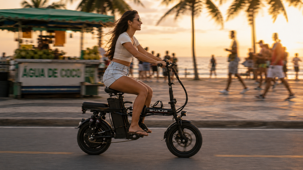 A10-Bicicleta Elétrica Dobrável