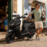 Y3‑Scooter Elétrica, Freio a Disco Duplo, Amortecedor Ajustável（Preto Fosco）