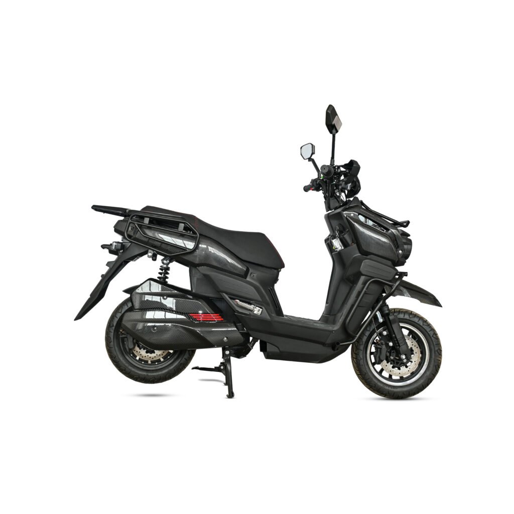 Y3‑Scooter Elétrica, Freio a Disco Duplo, Amortecedor Ajustável（Preto Fosco）