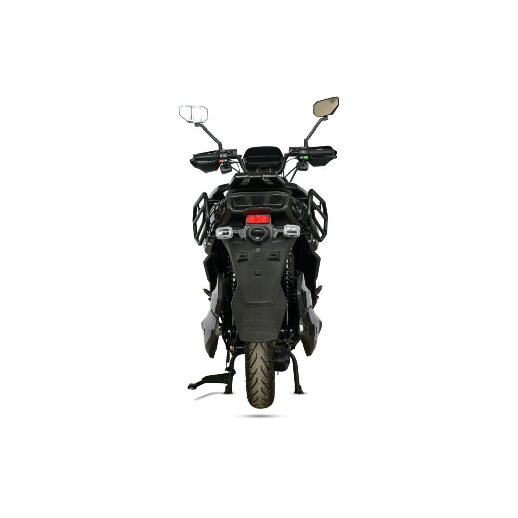 Y3‑Scooter Elétrica, Freio a Disco Duplo, Amortecedor Ajustável（Preto Fosco）