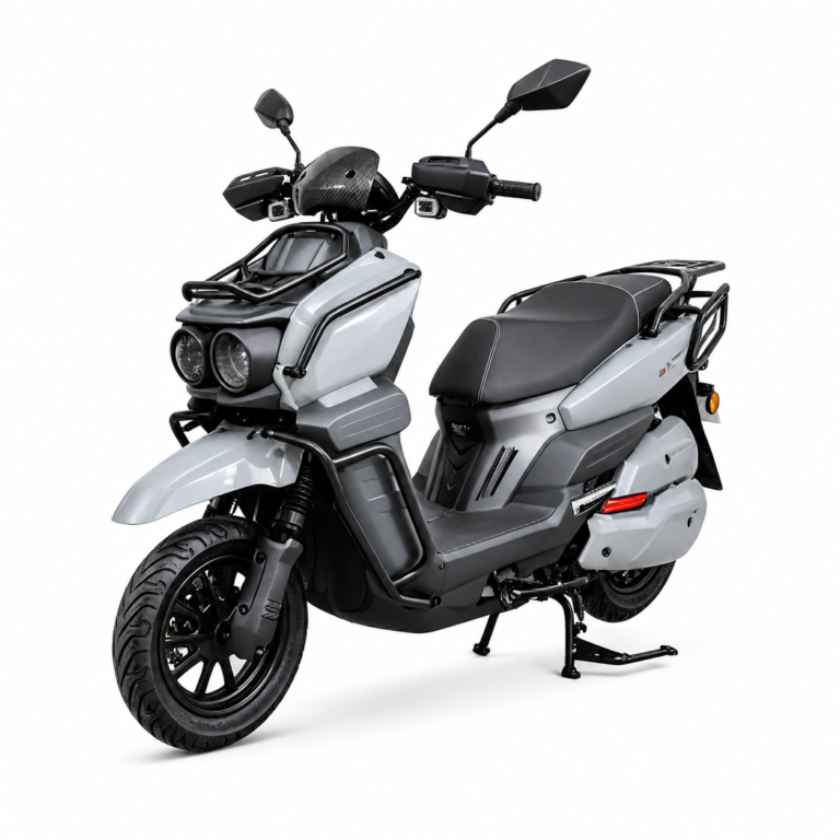Y3‑Scooter Elétrica, Freio a Disco Duplo, Amortecedor Ajustável(Cinza Claro)