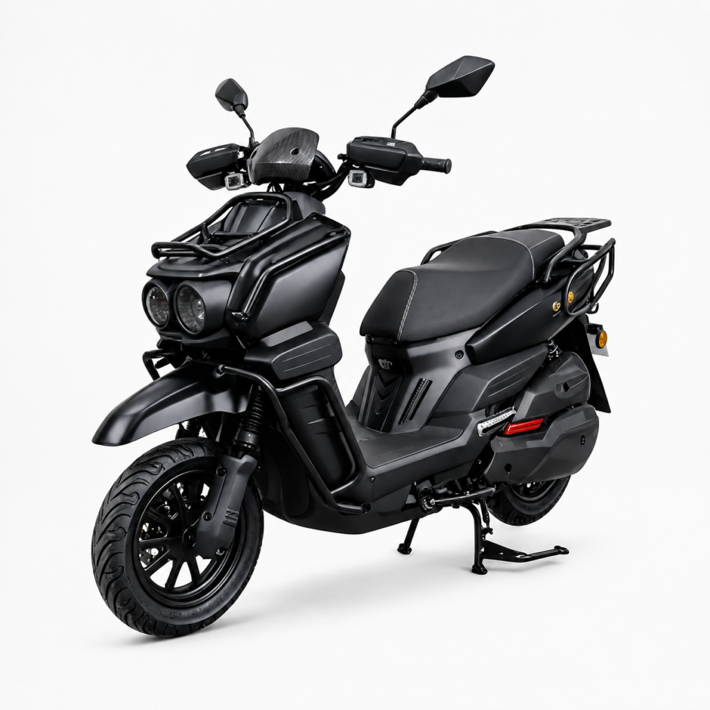 Y3‑Scooter Elétrica, Freio a Disco Duplo, Amortecedor Ajustável（Preto Fosco）