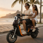 Z6 Scooter Elétrica FOXSCOO 1000W | 3 Velocidades, Alarme Anti‑Roubo, Bluetooth e Entrada USB