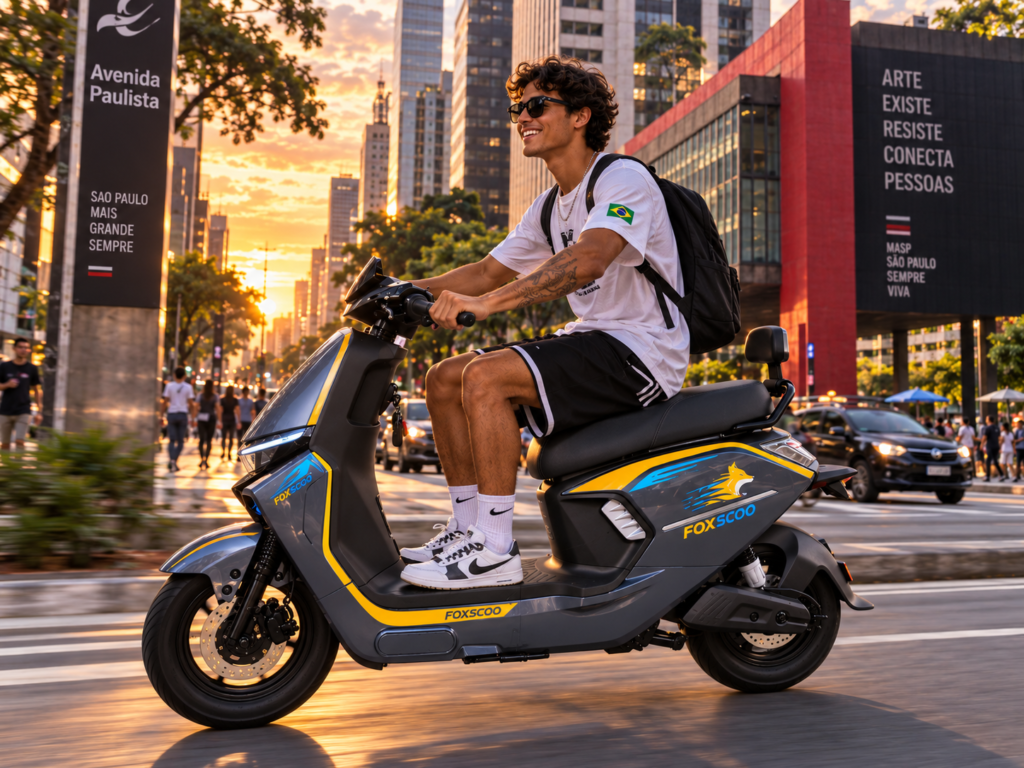 Y2‑Scooter Elétrico | Veículo de Mobilidade Urbana (Cinza prata)