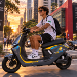 Y2‑Scooter Elétrico | Veículo de Mobilidade Urbana (Cinza prata)