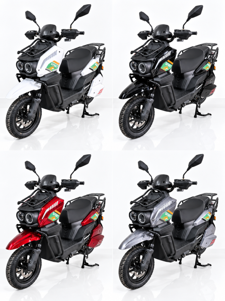 Y3‑Scooter Elétrica, Freio a Disco Duplo, Amortecedor Ajustável（Vermelho Metálico）