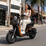 Z6 Scooter Elétrica FOXSCOO 1000W | 3 Velocidades, Alarme Anti‑Roubo, Bluetooth e Entrada USB