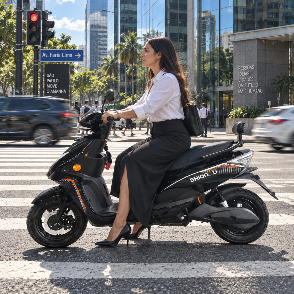 Y5 Scooter Elétrica 60V 24Ah（Branco Brilhante）