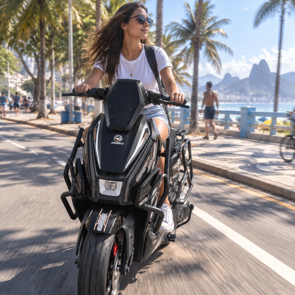 Y4-Scooter Elétrica 60V 24Ah（Laranja）