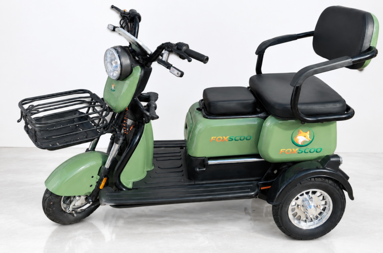 S3- Triciclo Elétrico 1000W Veículo de Mobilidade Familiar (Verde escuro)