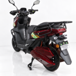 Y3‑Scooter Elétrica, Freio a Disco Duplo, Amortecedor Ajustável（Vermelho Metálico）