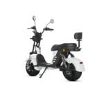 M8 -Bicicleta Elétrica 2000W 60V 24Ah, Dupla Suspensão, Freio a Disco Hidráulico (Branco)