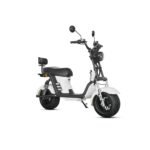 M8 -Bicicleta Elétrica 2000W 60V 24Ah, Dupla Suspensão, Freio a Disco Hidráulico (Branco)